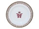 Royal 
Copenhagen 
Flora Danica, 
dinner plate. 
The plate is 
decorated with 
a crowned 
monogram of ...