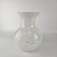 Holmegaard glas vase hvide striber20 cm