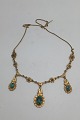 Danish 14 Carat 
Gold Necklace 
with Turquoise 
B.J.G. Sørensen
Weight  23 
grams / 0.81 
...