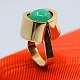 Ole Lynggaard; Ring of 14k gold with chrysoprase Ole Lynggaard; Ring of 14k gold with chrysoprase