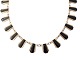 Volmer Bahner & 
Co sterling 
silver, gilded 
necklace with 
black enamel.
Hallmarked "VB 
...
