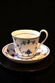 Royal 
Copenhagen Blue 
Fluted Plain 
high-handled 
coffee cup with 
saucer. 
Decoration 
number: 093 / 
...