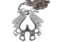 Finland silver: 
Inarin Hopea 
Koskelo pendant 
and necklace - 
two merganser 
birds.
Hallmarked ...