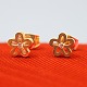 Ole Lynggaard; Flower ear rings in 18k gold with diamonds Ole Lynggaard; Flower ear rings in 18k gold with diamonds