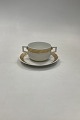 Royal 
Copenhagen Gold 
Fan Bouillon 
Cup with Saucer 
No. 11552. 22 
cl. 5.5 cm H. 
8.2 cm dia. 1st 
...