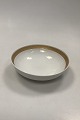 Royal 
Copenhagen Gold 
Fan Bowl No. 
11525. 17.5 cm 
dia / 6.89 
inch. 4.5 cm H. 
1st Quality, in 
...
