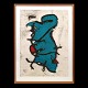 Robert 
Jacobsen, 
1912-1993, 
hand-colored 
etching in 
colors, 
111/125, framed 
in light 
walnut, ...