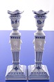 Royal 
Copenhagen 
porcelain. RC 
Blue fluted 
plain. Candle 
holders with 
lion's masks 
no. 15. ...