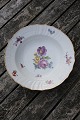Fuld Saksisk Blomst Kongelig porcelæn, suppetallerkener nr. 1616, Ø ca. 21,5cm før år 1900
