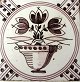 Tiles "blumenpot", The Netherlands, 19th century. Always many in stock. Price a piece: 250, - kr.