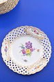 Royal 
Copenhagen 
porcelain. Hand 
painted Saxon 
flower,  Fruiet 
plate  with 
open-work 
border, ...