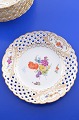Royal 
Copenhagen 
porcelain. Hand 
painted Saxon 
flower,  Fruiet 
plate  with 
open-work 
border, ...