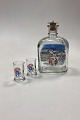 Holmegaard 
Harald Wiberg 
Elf and Cat 
Schnapps Bottle 
with 2 Glasses. 
 Designed in 
1989 according 
...
