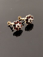 Gold-plated 830 silver rings with garnets