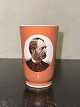 Brown cup in 
faience from 
Villeroy & Boch 
with a portrait 
of the Danish 
King Christian 
IX from ...