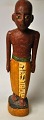 Antique 
Egyptian 
painted wooden 
figure, 19th 
century.