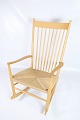 Rocking chair, 
model J16, 
designed by 
Hans J. Wegner 
for FDB Møbler. 
The chair is 
made of beech 
...