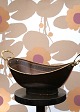 Swedish 19th 
century oval 
bread tray / 
bowl in painted 
metal with 
brass handle 
and rim with a 
...