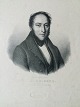Portræt af 
Johan Ludvig 
Heiberg - 
litografi af 
Em. ...