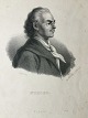 Litografi af 
Em. Bærentzen - 
Portræt af 
Johan Herman 
Wessel