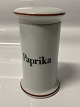 Bing & Grøndahl 
Apothecary 
Series Paprika, 
Spice jar.
Height 11.5 
cm.
Decoration 
number: ...