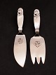 Handmade  
silver fish 
serving set 19 
and 21 cm. 
subject no. 
601656