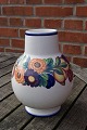 Golden Summer Danish faience poircelain, large, 
plump vases 21.5cm