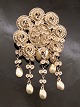 830 silver 
filigree brooch
