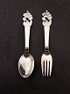 H C Andersen 
children's 
spoon/fork 14.5 
cm. "The Flying 
Suitcase" nice 
no engravings 
and ...