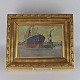 Henning Elimar 
maleri
skib og båd
41,5 cm
