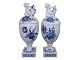 Royal 
Copenhagen Blue 
Flower Curved, 
lidded jar with 
putti figurine.
Decoration 
number ...