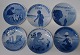 Royal 
Copenhagen 
Children's Help 
day Plates:
5" in 
diameter. All 
in perfect 
condition.