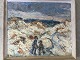 Maleri af 
Ingeborg 
Thygesen 1962 - 
Klitbakker ved 
havet, ...