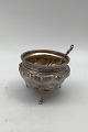 French Silver 
Salt Cellar + 
Salt Spoon