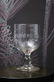 Old French 
souvenir wine 
glass with 
engraved 
inscription ...