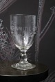 Fine old French 
souvenir wine 
glass with 
engraved ...
