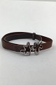 Georg Jensen 
Sterling Sølv 
og Læder  
Choker Halsbånd 
No 428B Henning 
Koppel 
Justerbar 
lædersnor ...