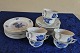 Blaue Blume Eckig dänisch Geschirr, Set mit 6 x 2tlg. Kaffeetassen Nr. 8608 und 6 Kuchenteller Nr. 8553
