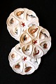 6 pcs. old 
French oyster 
plates in 
porcelain with 
...