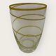 Holmegaard, 
Design Jacob E 
Bang, large 
spiral water 
glass with 
yellow stripe, 
12 cm high, ...