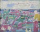 Leo Thellefsen 
(1909 - 1997), 
oil on board. 
Modernist ...