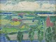Leo Thellefsen 
(1909 - 1997), 
oil on board. 
Modernist ...