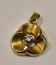 Red gold 
pendant with 
brilliant, 20th 
century 
Denmark.
