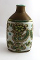 Aluminia. Baca vase with birds. Nils Thorsson. Model 713/3208. Height 18 cm. (4 
quality)