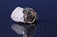 Gold ring in 14 
karat gold, 
with green 
emerald and ...