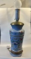 TWO beautiful 
old Periwinkle 
Bristol table 
lamps made of 
...