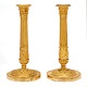 Pair of fire 
gilt Empire 
bronze 
candlesticks. 
France ca. ...