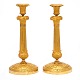 Pair of fire 
gilt Empire 
bronze 
candlesticks. 
France ca. ...