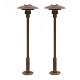 Pair of Poul 
Henningsen PH 
3/2,5 copper 
garden lamps
H: 90cm