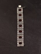 Sterling silver filigree bracelet with amber